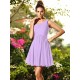 Charming One Shoulder Pleats Sleeveless Short Chiffon Bridesmaid Dresses