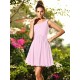 Charming One Shoulder Pleats Sleeveless Short Chiffon Bridesmaid Dresses