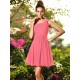 Charming One Shoulder Pleats Sleeveless Short Chiffon Bridesmaid Dresses