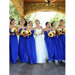 Charming Sleeveless Sweetheart Chiffon Bridesmaid Dresses
