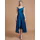 V-Neck Elegant Satin Asymmetrical Sleeveless Bridesmaid Dresses