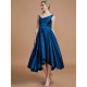 V-Neck Elegant Satin Asymmetrical Sleeveless Bridesmaid Dresses
