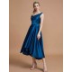 V-Neck Elegant Satin Asymmetrical Sleeveless Bridesmaid Dresses