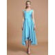 V-Neck Elegant Satin Asymmetrical Sleeveless Bridesmaid Dresses