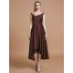V-Neck Elegant Satin Asymmetrical Sleeveless Bridesmaid Dresses