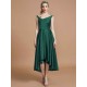 V-Neck Elegant Satin Asymmetrical Sleeveless Bridesmaid Dresses