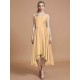 V-Neck Elegant Satin Asymmetrical Sleeveless Bridesmaid Dresses