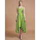 V-Neck Elegant Satin Asymmetrical Sleeveless Bridesmaid Dresses