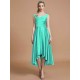 V-Neck Elegant Satin Asymmetrical Sleeveless Bridesmaid Dresses