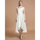 V-Neck Elegant Satin Asymmetrical Sleeveless Bridesmaid Dresses