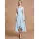 V-Neck Elegant Satin Asymmetrical Sleeveless Bridesmaid Dresses