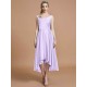 V-Neck Elegant Satin Asymmetrical Sleeveless Bridesmaid Dresses