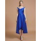 V-Neck Elegant Satin Asymmetrical Sleeveless Bridesmaid Dresses