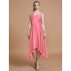 V-Neck Elegant Satin Asymmetrical Sleeveless Bridesmaid Dresses