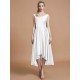 V-Neck Elegant Satin Asymmetrical Sleeveless Bridesmaid Dresses