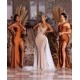 Burnt Orange Mermaid Bridesmaid Dress With Slit