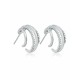 Pretty Metal With Rhinestone Earrings