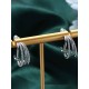 Pretty Metal With Rhinestone Earrings