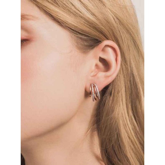 Pretty Metal With Rhinestone Earrings