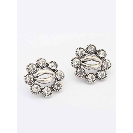 Occident Metallic Personality Hyperbolic Lips Stud Hot Sale Earrings