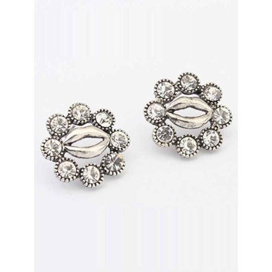 Occident Metallic Personality Hyperbolic Lips Stud Hot Sale Earrings