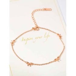 Charming Titanium With Bowknot Anklets