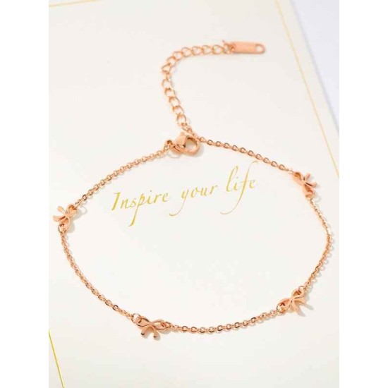 Charming Titanium With Bowknot Anklets