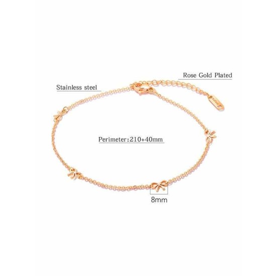 Charming Titanium With Bowknot Anklets