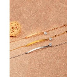 Gorgeous Titanium With Rhinestone Chain Bracelets For Ladies