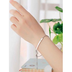 Gorgeous Titanium With Rhinestone Chain Bracelets For Ladies