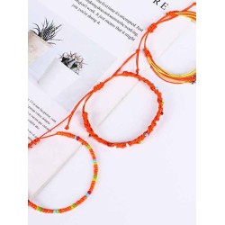 Fashion Alloy With Metal Beads Hot Sale Bracelets(3 Pieces)