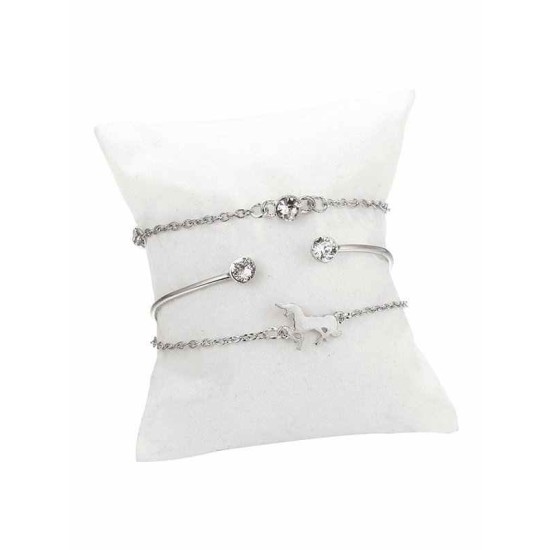 Extraordinary Alloy With Rhinestone Bracelets(3 Pieces)