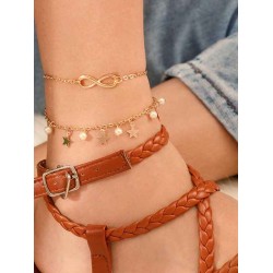 Double Star Sequined Pearl Bracelets/Anklets