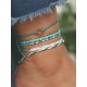 Handmade Beaded Leather Rope Anklets(5 pieces)