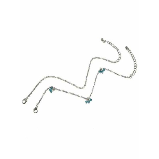 Luxurious Rhinestone Alloy Anklets/Bracelets(2 Pieces)