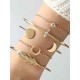 Pretty Alloy With Rhinestone/Leaf Bracelets(5 Pieces)