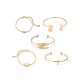 Pretty Alloy With Rhinestone/Leaf Bracelets(5 Pieces)
