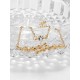 Stylish Alloy With Rhinestone/Leaf Bracelets(4 Pieces)