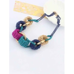 Occident Trendy Retro Metallic Collision color Hot Sale Necklace