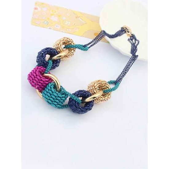 Occident Trendy Retro Metallic Collision color Hot Sale Necklace
