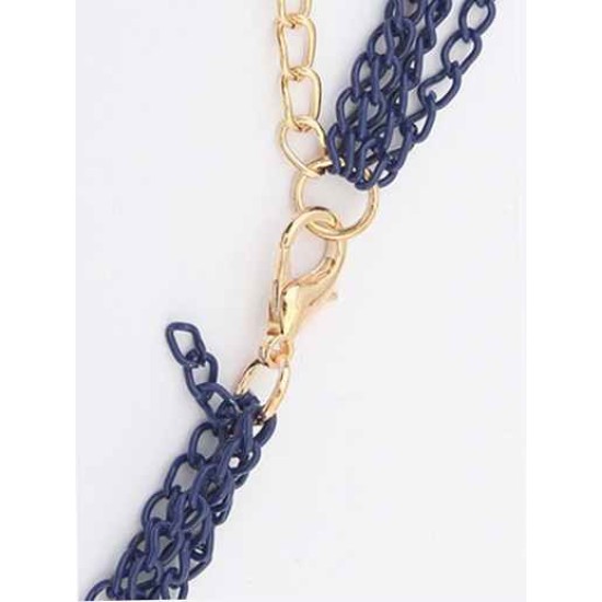 Occident Trendy Retro Metallic Collision color Hot Sale Necklace