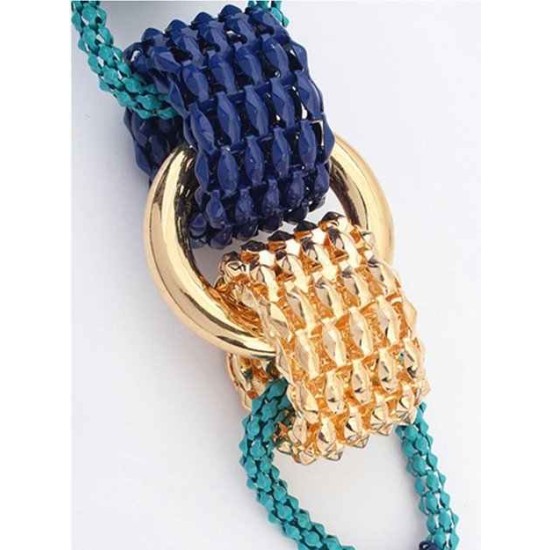 Occident Trendy Retro Metallic Collision color Hot Sale Necklace