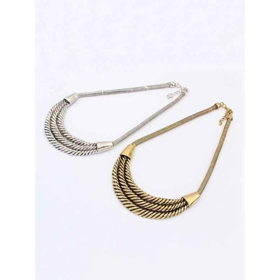 Occident Hyperbolic Personality Semi-arc alloy Hot Sale Necklace