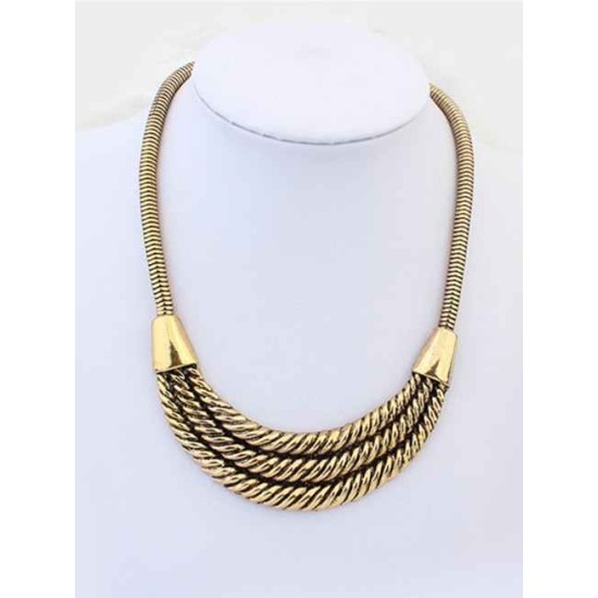 Occident Hyperbolic Personality Semi-arc alloy Hot Sale Necklace