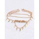 Occident Hyperbolic Stylish Street shooting style Button screw Metallic Multi-layered Hot Sale Necklace