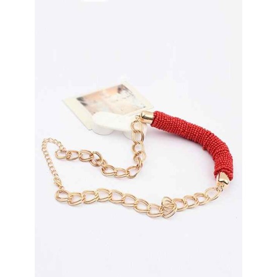 Occident Stylish Multicolor Seed Pearls Handwork Round Tube Hot Sale Necklace