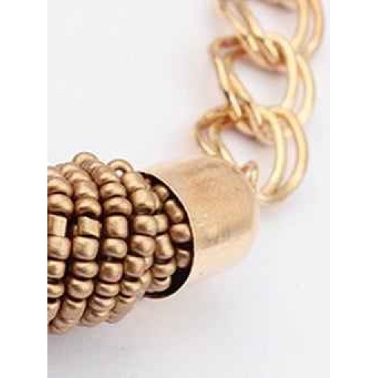 Occident Stylish Multicolor Seed Pearls Handwork Round Tube Hot Sale Necklace