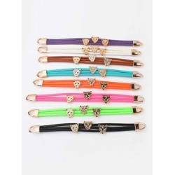 Occident Candy colors Summer All-match Leopard head Hot Sale Bracelets