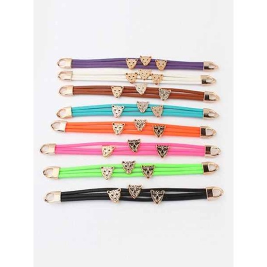 Occident Candy colors Summer All-match Leopard head Hot Sale Bracelets