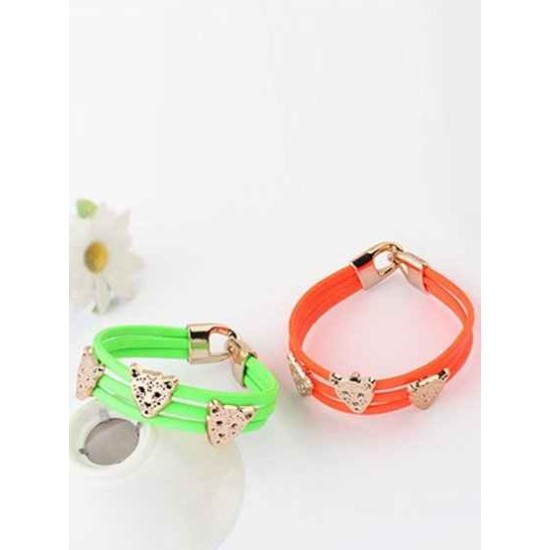 Occident Candy colors Summer All-match Leopard head Hot Sale Bracelets